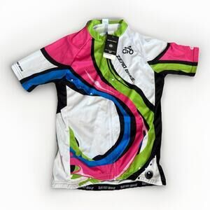 ZERO BIKE Cycling Jersey Top Women’s M Multicolor Short Sleeve Full Zipper NWT(1